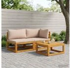 vidaXL Gartenlounge-Set vidaXL Modulares Sofa-Set mit Kissen 2 stk. 2-Sitzer