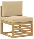 vidaXL Sofaelement Outdoor Mittelsofa Massivholz Wei&szlig; (1 St)