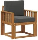 vidaXL Sofaelement Outdoor-Sofa Massives nholz und Polyester Natur (1 St)