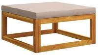 vidaXL Sofaelement Modulares Fu&szlig;teil mit Kissen Massivholz Natur (1 St)