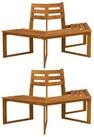 vidaXL Baumbank vidaXL Baumbank 2 stk. 160 x 140 x 86 cm Massivholz Akazie Natur
