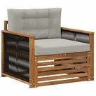 vidaXL Sofaelement Outdoor Mittelsofa Natur (1 St)