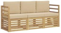 vidaXL Gartenlounge-Set Sofagarnituren Massivholz, (3-tlg)