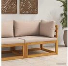vidaXL Gartenlounge-Set vidaXL Ecksofa mit Kissen Massivholz Akazie Natur
