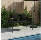 vidaXL Gartenbank vidaXL Bank Outdoor 2 -Seater 117 x 54 x 74,5 cm Poly-Rattan