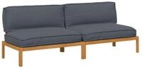 vidaXL Gartensofa Sofa Set 2 stk. Anthrazit Massivholz, 2 Teile braun