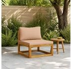 vidaXL Gartenlounge-Set vidaXL Sofa-Mittelteil mit Kissen Massivholz Akazie...