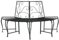 vidaXL Baumbank vidaXL Baumbank 4-Sitzanzahl 160 x 80 x 89 cm Stahl Schwarz