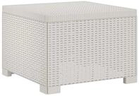 vidaXL Sofaelement 1-Sitzer Garten-Sofa Rattan-Look PP Wei&szlig;