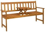 vidaXL Gartenbank Gartenbank 158 x 55 x 89 cm Massivholz Natur Rechteckig (1-St)