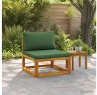 vidaXL Gartenlounge-Set vidaXL Sofa-Mittelteil mit Kissen Massivholz Akazie...