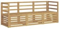 vidaXL Gartenlounge-Set Sofagarnituren Massivholz, (3-tlg)