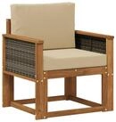 vidaXL Sofaelement Outdoor Mittelsofa Massivholz Natur (1 St)