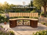 BADEKO Gartenbank Gartenbank Pforzheim aus L&auml;rchenholz und Edelrost in...