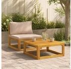 vidaXL Gartenlounge-Set vidaXL Sofa-Set mit Kissen 2 stk. Massivholz Akazie...