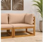 vidaXL Gartenlounge-Set vidaXL Ecksofa mit Kissen Massivholz Akazie Natur