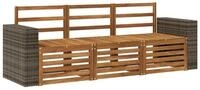 vidaXL Gartenlounge-Set Sofagarnituren 3 stk. Massivholz, (3-tlg)