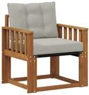 vidaXL Sofaelement Outdoor-Sofa Massivholz Nat&uuml;rlich und Hellgrau (1 St)