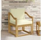 vidaXL Gartenlounge-Set vidaXL Outdoor-Sofa Polyester Wei&szlig; und Creme