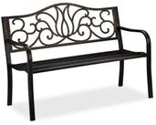 relaxdays Gartenbank Antik, Schwarz-Bronze