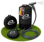 Coemo Gartendusche, Schwarz Solardusche mit Fu&szlig;pumpe, 11 l, tragbare...