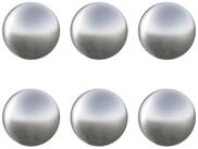 vidaXL H&auml;ngedekoration Geb&uuml;rsteter Ball 6 stk. &Oslash; 7,5 cm Silber Edelstahl 201...