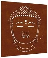 vidaXL Wandbild Garten-Wanddeko 55x55 cm Cortenstahl Buddha-Kopf, (1 St)