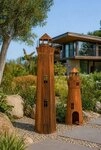 BADEKO Dekofigur Leuchtturm aus Edelrost in Cortenstahl-Optik