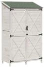 vidaXL Gartenhaus Gartenschuppen Wei&szlig; 106 x 56 x 176,5 cm Massivholz aus Fichte