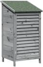 vidaXL Gartenhaus Gartenschuppen Grau 59 x 56 x 113,5 cm Massivholz aus Fichte