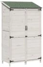 vidaXL Gartenhaus Gartenschuppen Wei&szlig; 106,5 x 56 x 176 cm Massivholz aus Fichte