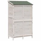 vidaXL Gartenhaus Gartenschuppen Wei&szlig; 106 x 56 x 176,5 cm Massivholz aus Fichte