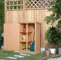 OKWISH Ger&auml;tehaus Gartenhaus Ger&auml;teschuppen Holz 75x56x115 cm Natur Tanne f&uuml;r