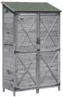 vidaXL Gartenhaus Gartenschuppen Grau 106 x 56 x 176,5 cm Massivholz aus Fichte