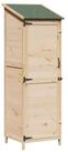 vidaXL Gartenhaus Gartenschuppen Natur 59,5 x 56 x 176,5 cm Massivholz aus...
