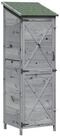 vidaXL Gartenhaus Gartenschuppen Grau 59,5 x 56 x 176,5 cm Massivholz aus Fichte
