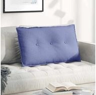 vidaXL R&uuml;ckenkissen R&uuml;ckenkissen Jeans blau 80 x 19 x 50 cm Stoff, 1-tlg.