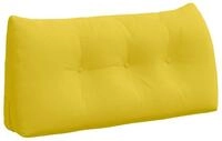 vidaXL R&uuml;ckenkissen R&uuml;cken Kissen Helles Gelb 100 x 24 x 50 cm Stoff, 1-tlg.