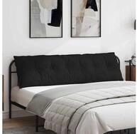 vidaXL R&uuml;ckenkissen R&uuml;ckenkissen Schwarz 180 x 19 x 50 cm Stoff, 1-tlg.