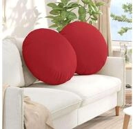 vidaXL Sitzkissen vidaXL Sitzkissen 2 stk. Stoff Rot &Oslash;60 x 21 cm