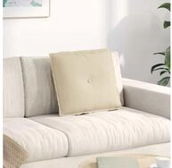 vidaXL R&uuml;ckenkissen R&uuml;ckenkissen Creme 50 x 19 x 45 cm Stoff, 1-tlg.