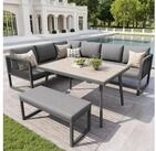 OKWISH Gartenlounge-Set mit Hochwertigen Sitzkissen, (modulare Polstergruppe,...