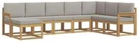vidaXL Gartenlounge-Set Outdoor-Sofagarnitur 8 stk. Wei&szlig; und Hellgrau, (8-tlg)