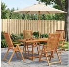 vidaXL Loungeset vidaXL Essgruppe f&uuml;r drau&szlig;en mit Sonnenschirm 6 stk. 4-Sitzer