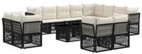 vidaXL Gartenlounge-Set Gartensofa-set 13 stk. Poly-Rattan, (13-tlg)