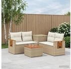 vidaXL Gartenlounge-Set vidaXL Sofa Set 6 stk. Beige und Cremewei&szlig; Polyrattan...