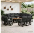 vidaXL Gartenlounge-Set vidaXL Gartensofa-set 12 stk. Schwarz und Dunkelgrau