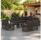 vidaXL Gartenlounge-Set vidaXL Gartensofa-set 12 stk. Grau und Dunkelgrau...