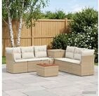 vidaXL Gartenlounge-Set vidaXL Sofa Set 8 stk. Beige und Cremewei&szlig; Polyrattan...