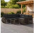 vidaXL Gartenlounge-Set vidaXL Gartensofa-set 9 stk. Grau und Dunkelgrau...